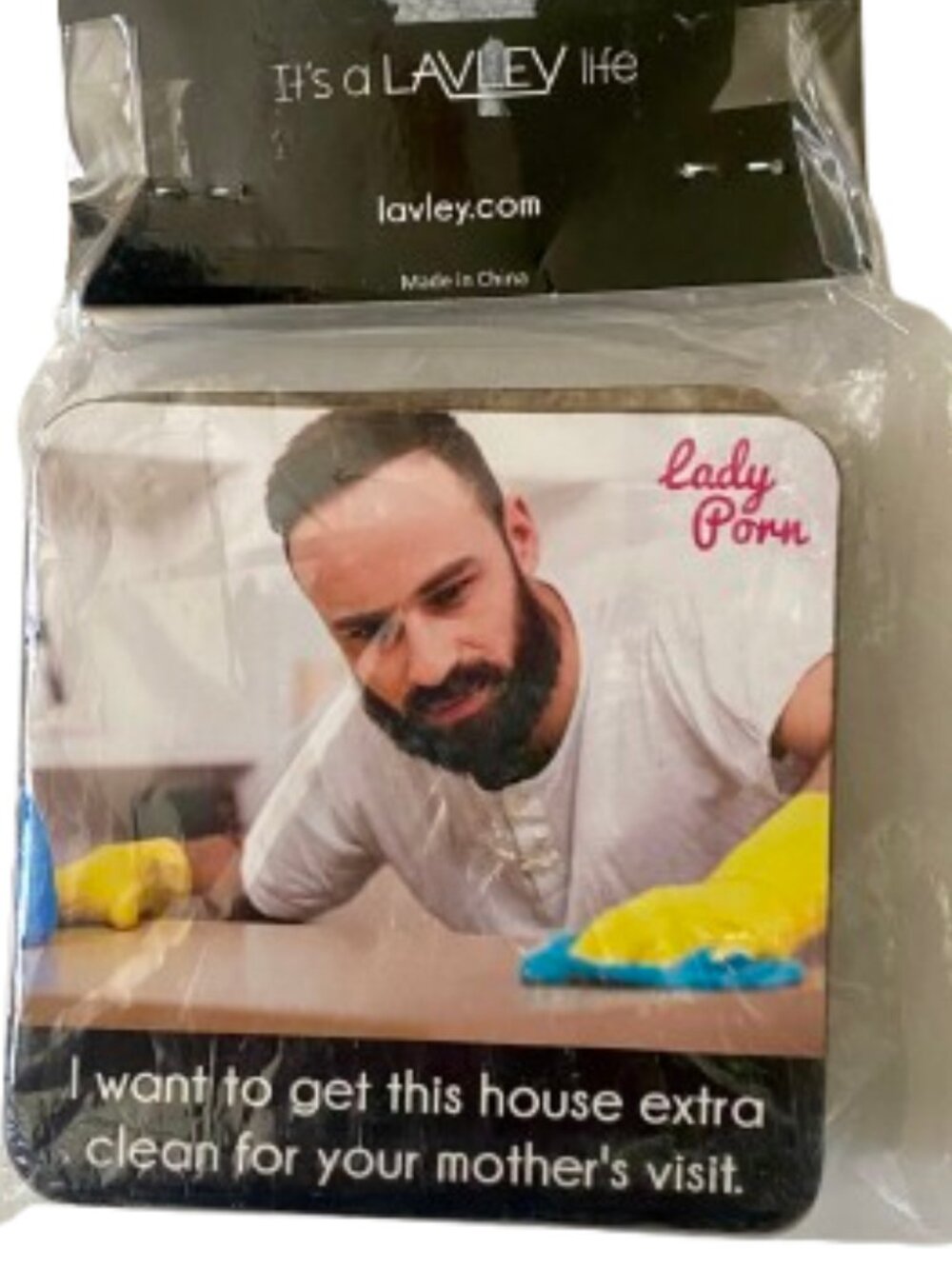 Funny Husband Coaster Set Lavely Lady Porn Set of Six NIP